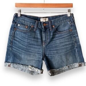 NWOT Madewell Cuffed Cut Off Jean Shorts 26